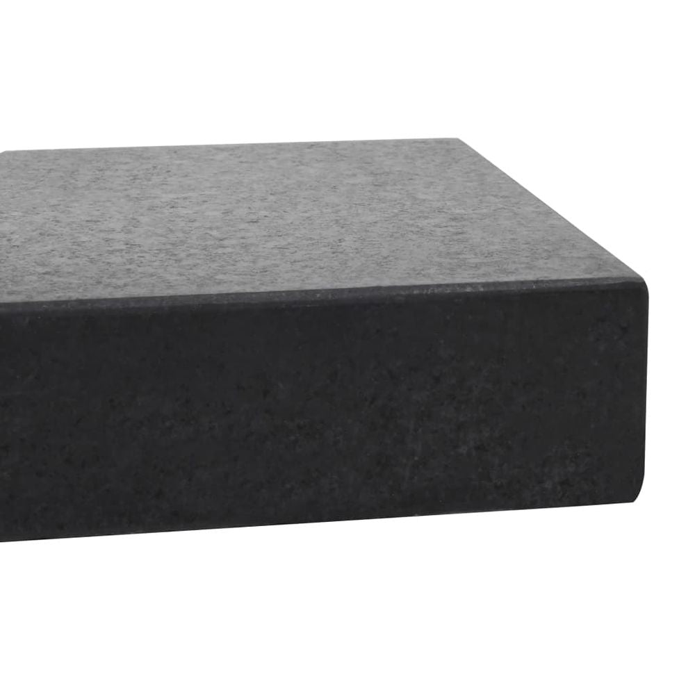 Parasol Base Granite 25 kg Rectangular Black - anydaydirect