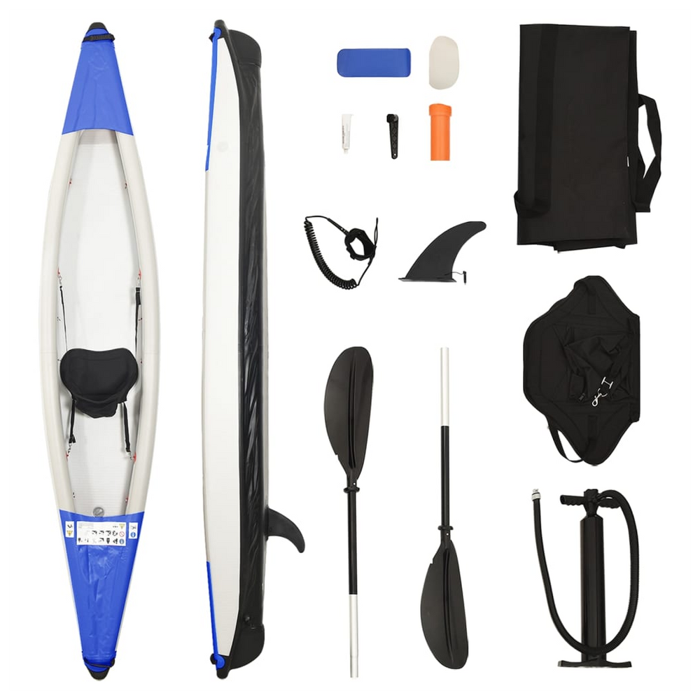 Inflatable Kayak Blue 375x72x31 cm Polyester - anydaydirect
