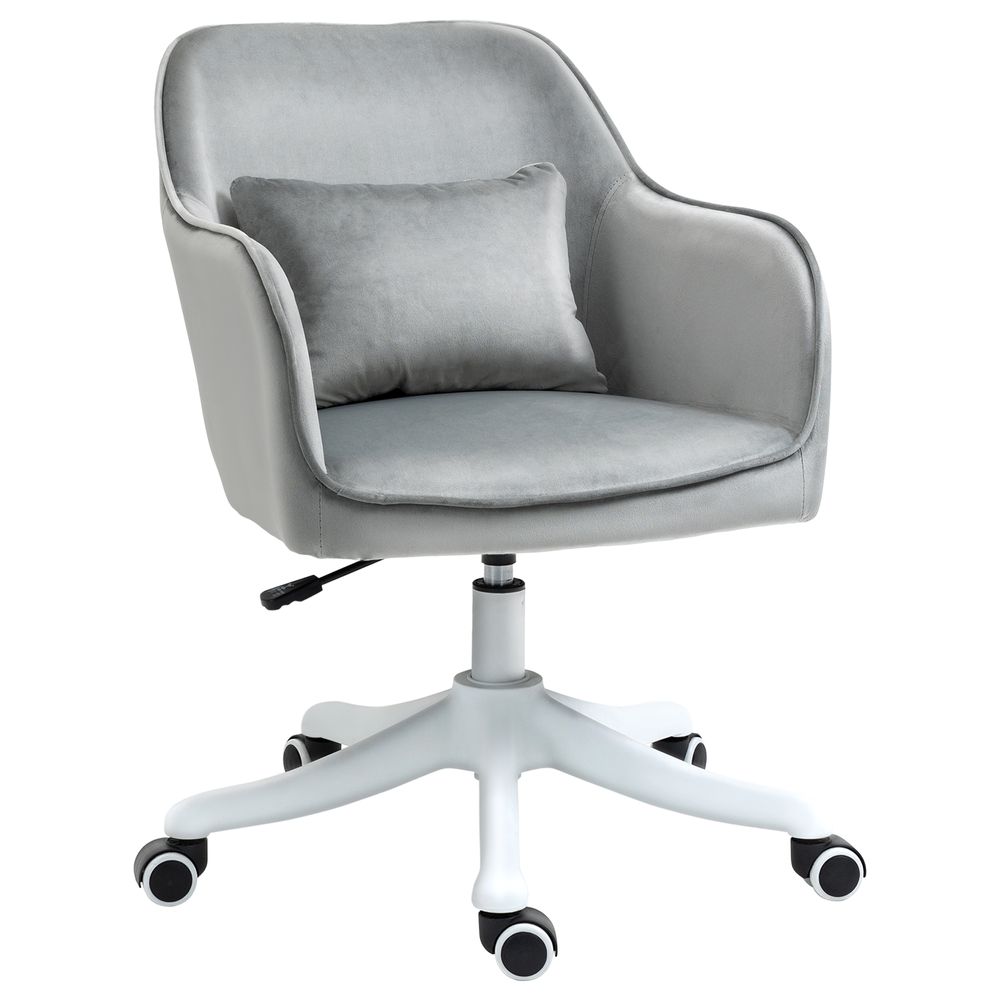 Office Chair with Rechargeable Electric Vibration Massage Lumbar Pillow, Wheels - anydaydirect