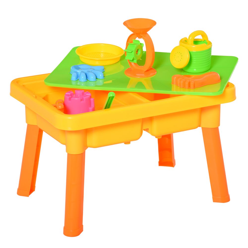 Sand and Water Table 16 pcs Beach Toy Set 2 in 1 Activities Playset - anydaydirect