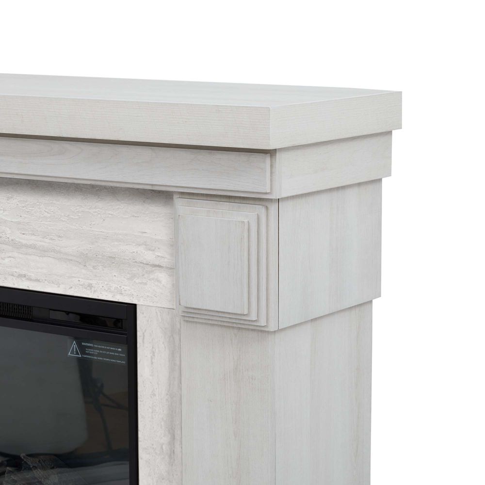 48″ Electric Fireplace with Touch Screen & Remote, Grey Marble - anydaydirect