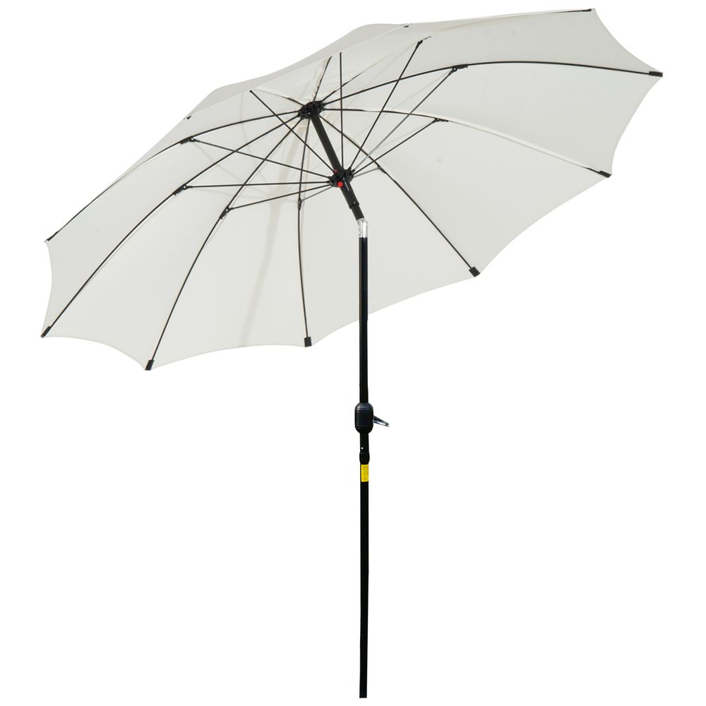 Outsunny ?2.6M Umbrella Parasol-Cream White - anydaydirect