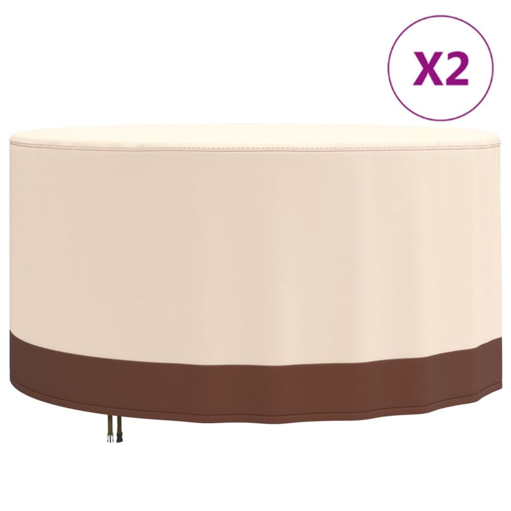 vidaXL Garden Furniture Covers 2 pcs Ø 157x71 cm 600D Oxford Fabric - anydaydirect
