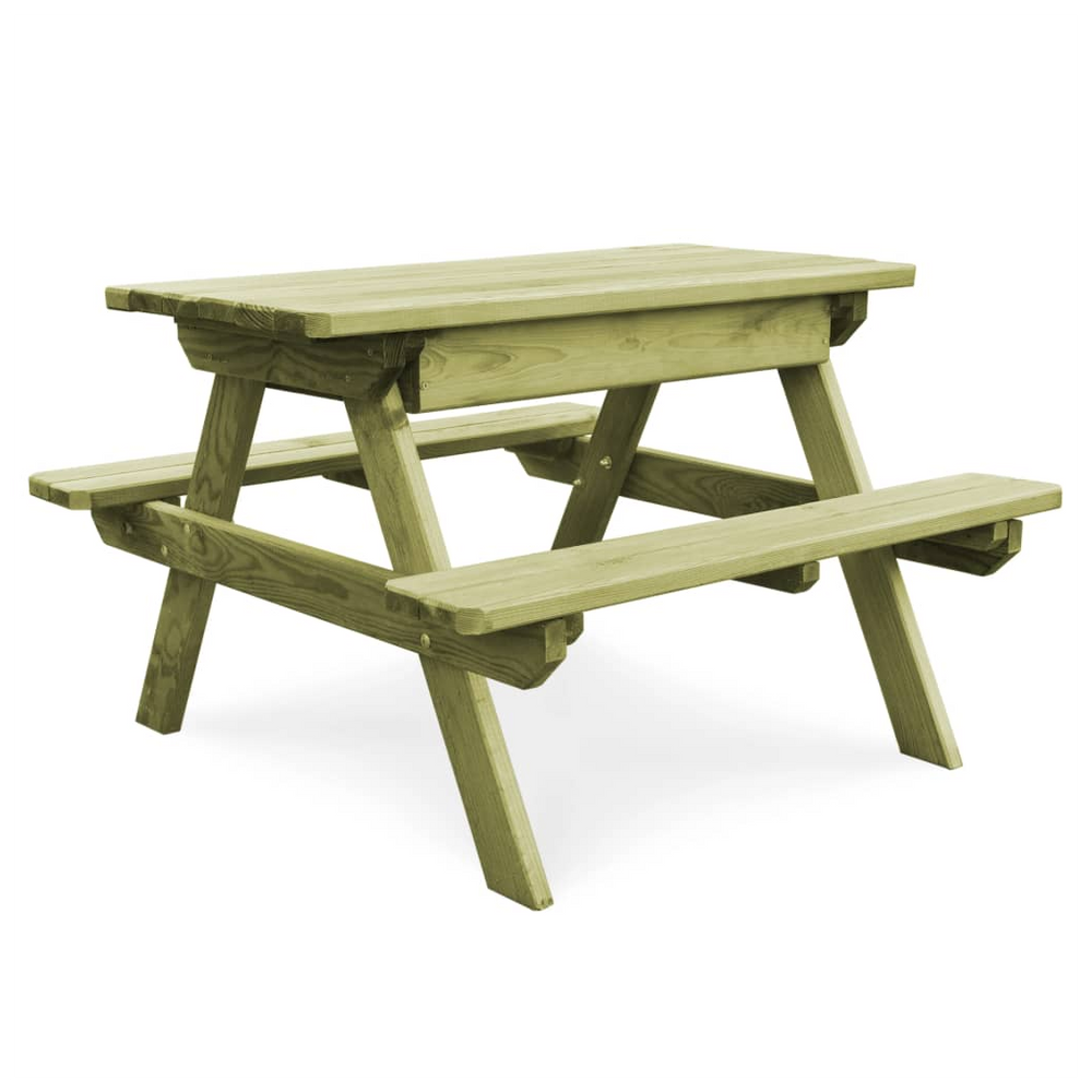 Picnic Table with Benches 90x90x58 cm Impregnated Pinewood - anydaydirect