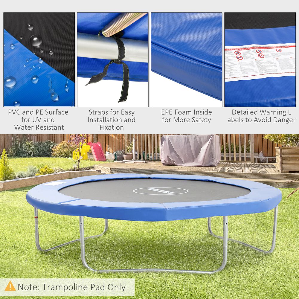 10ft Replacement Trampoline Surround Pad Spring Cover Padding Blue - anydaydirect