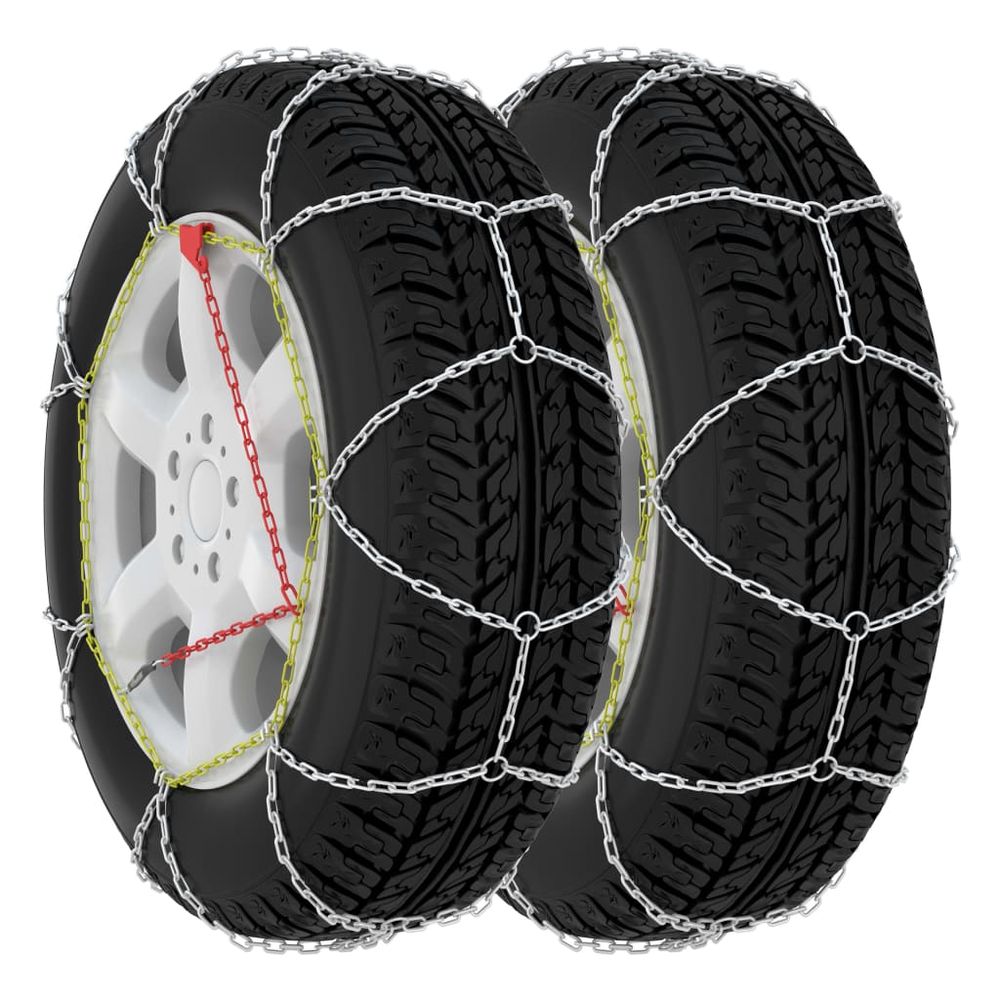 Car Tyre Snow Chains 2 pcs 9 mm KN70 to kn130 - anydaydirect