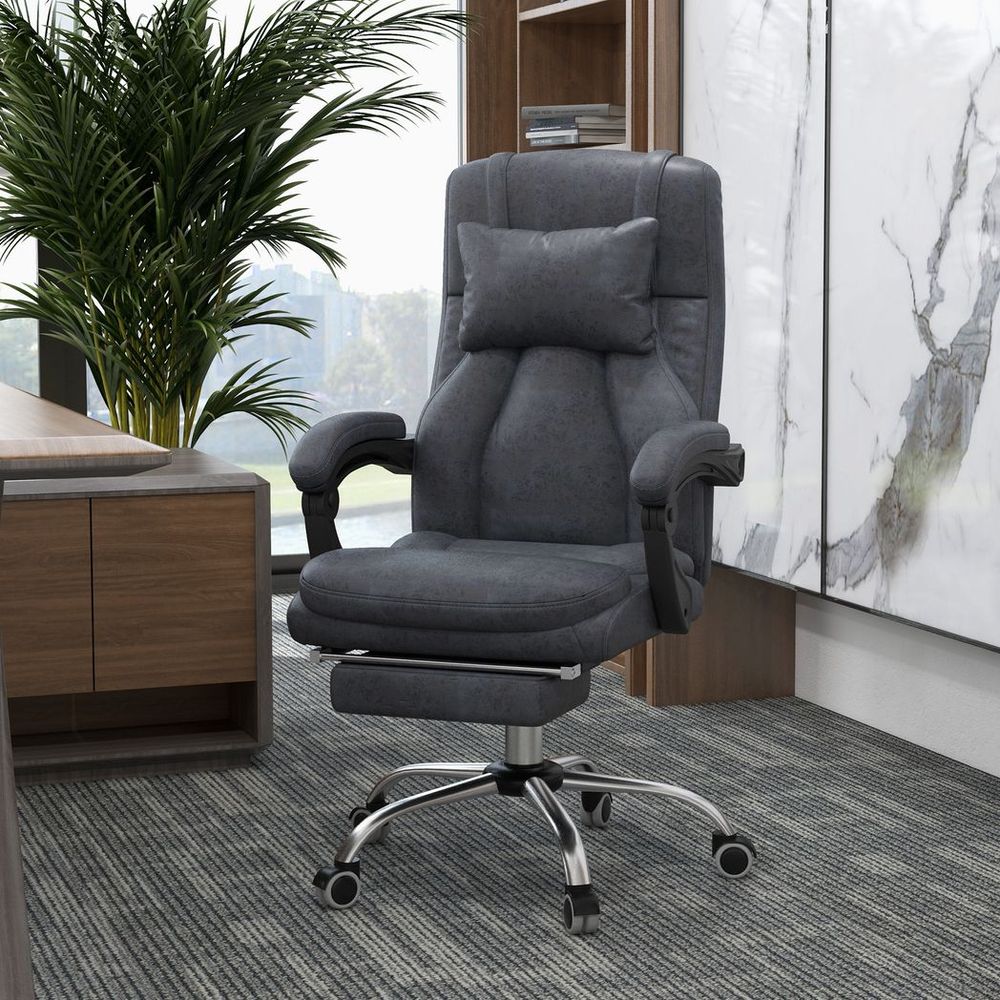 Vinsetto High Back Massage Office Chair with Vibration Point Headrest Remote - anydaydirect
