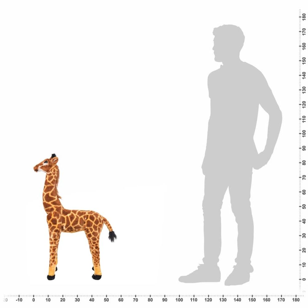 Standing Plush Toy Giraffe Brown and Yellow XXL - anydaydirect