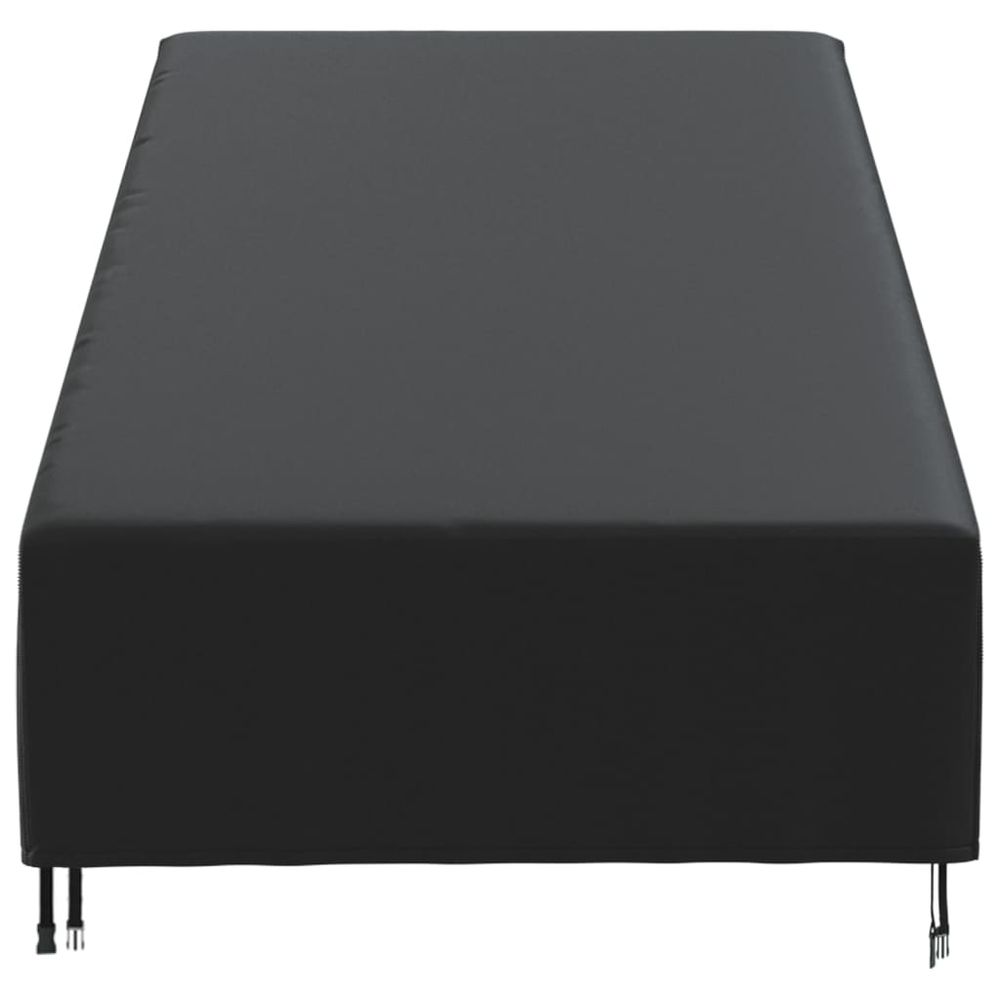 vidaXL Sun Lounger Cover Black 203x81x25/63 cm 420D Oxford - anydaydirect