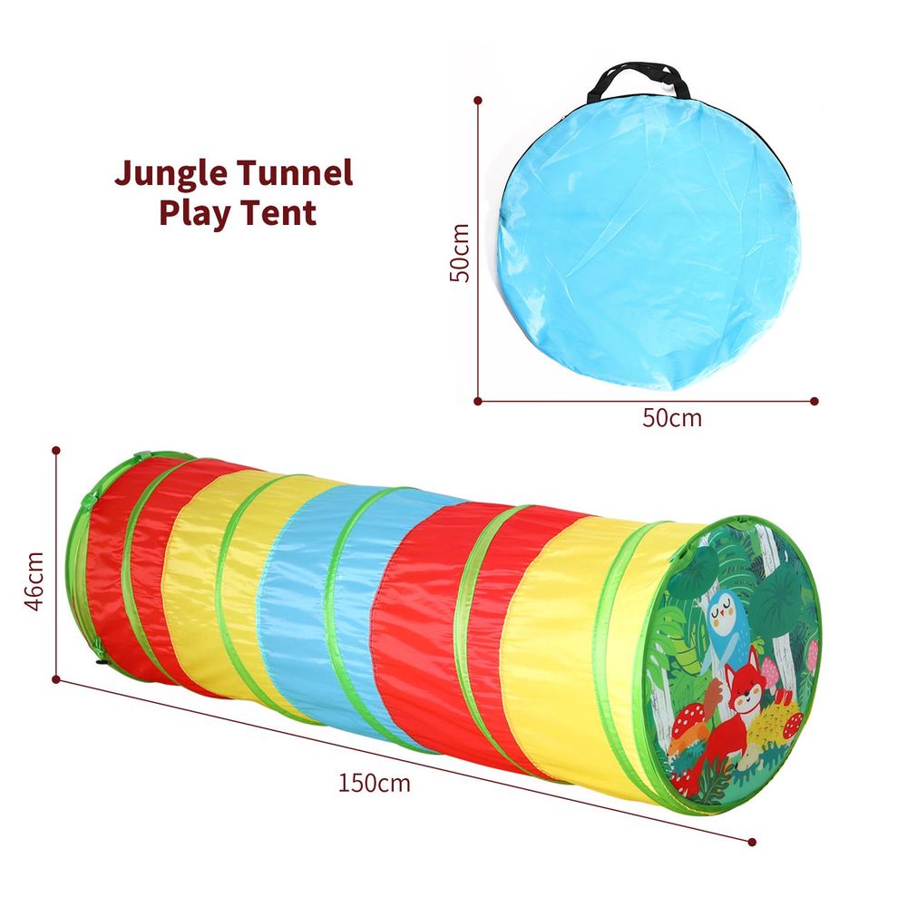 SOKA Kids Play Tunnel Multicoloured Pop Up Jungle Indoor or Outdoor Garden Play Tents - anydaydirect
