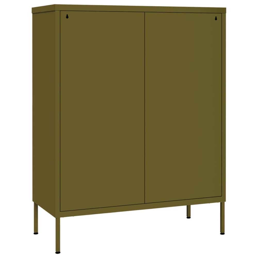 Drawer Cabinet Olive Green 80x35x101.5 cm Steel - anydaydirect