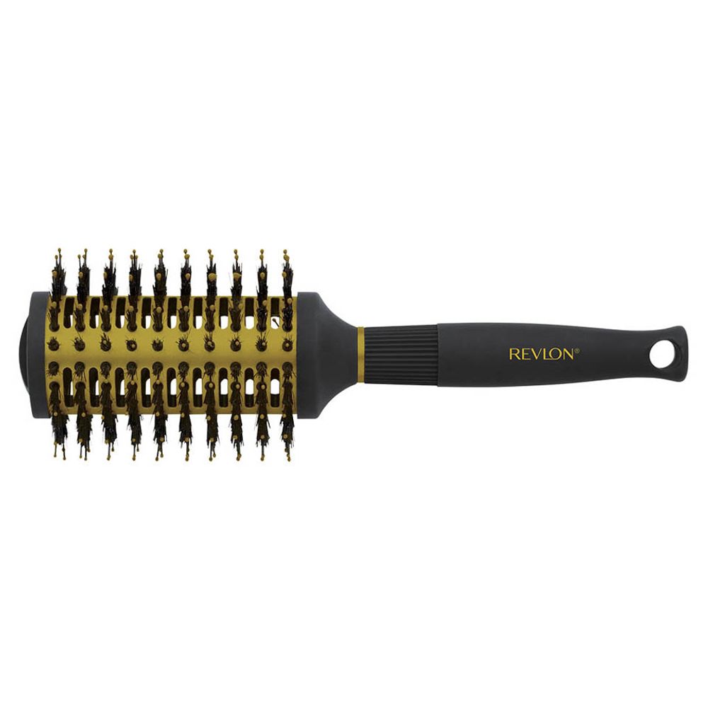 Revlon Ionic Ceramic Smooth Waves Large Round Barrel Blow Dry Hair Brush Nano Anti Bacterial Technology - anydaydirect