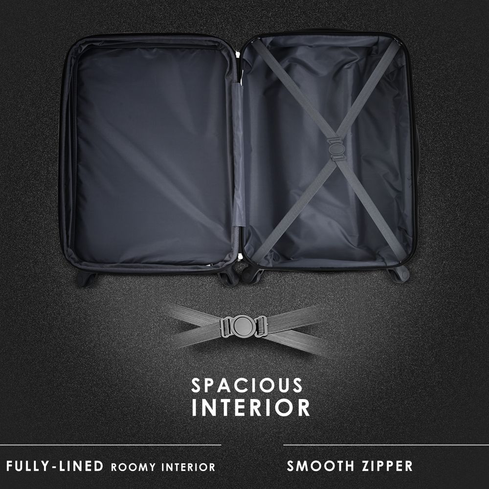 ABS Hard shell Trolley Suitcase 4 wheel Luggage set Hand Luggage, 28, (Skyblue) - anydaydirect