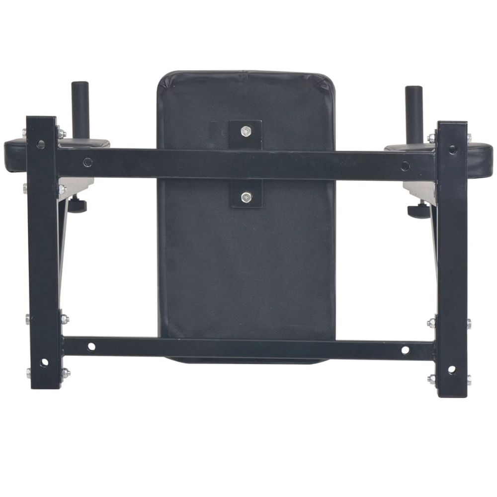 Wall-mounted Fitness Dip Station Black - anydaydirect