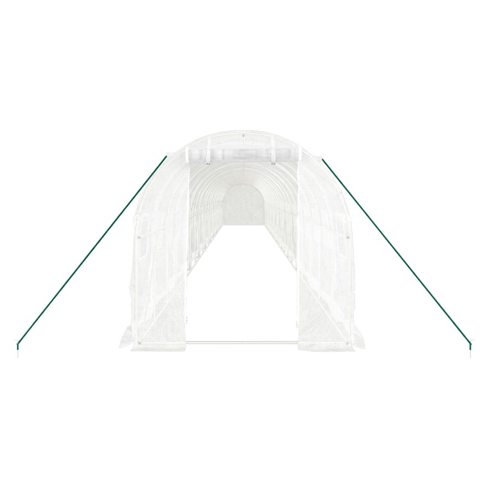 vidaXL Greenhouse with Steel Frame White 40 m² 20x2x2 m - anydaydirect
