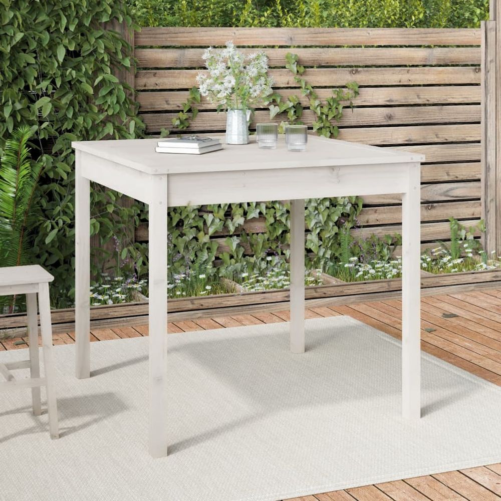 Garden Table 82.5x82.5x76 cm Solid Wood Pine - anydaydirect