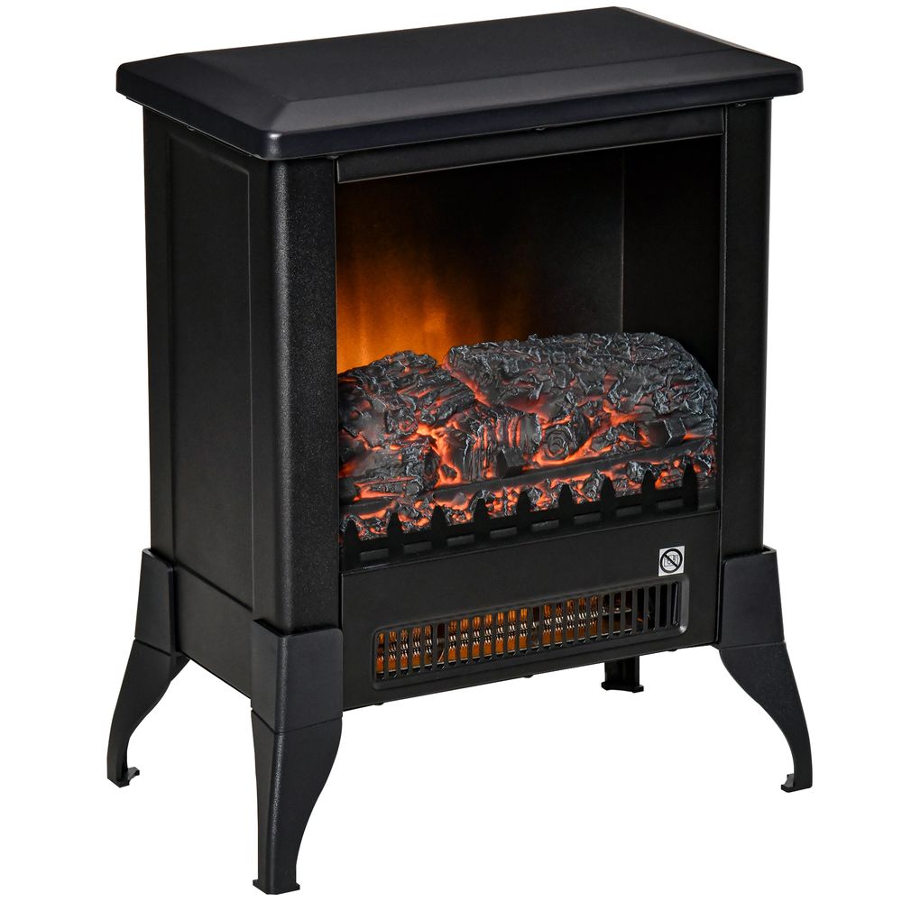 Electric Fireplace Stove Heater Adjustable Temperature and Overheat Protection - anydaydirect