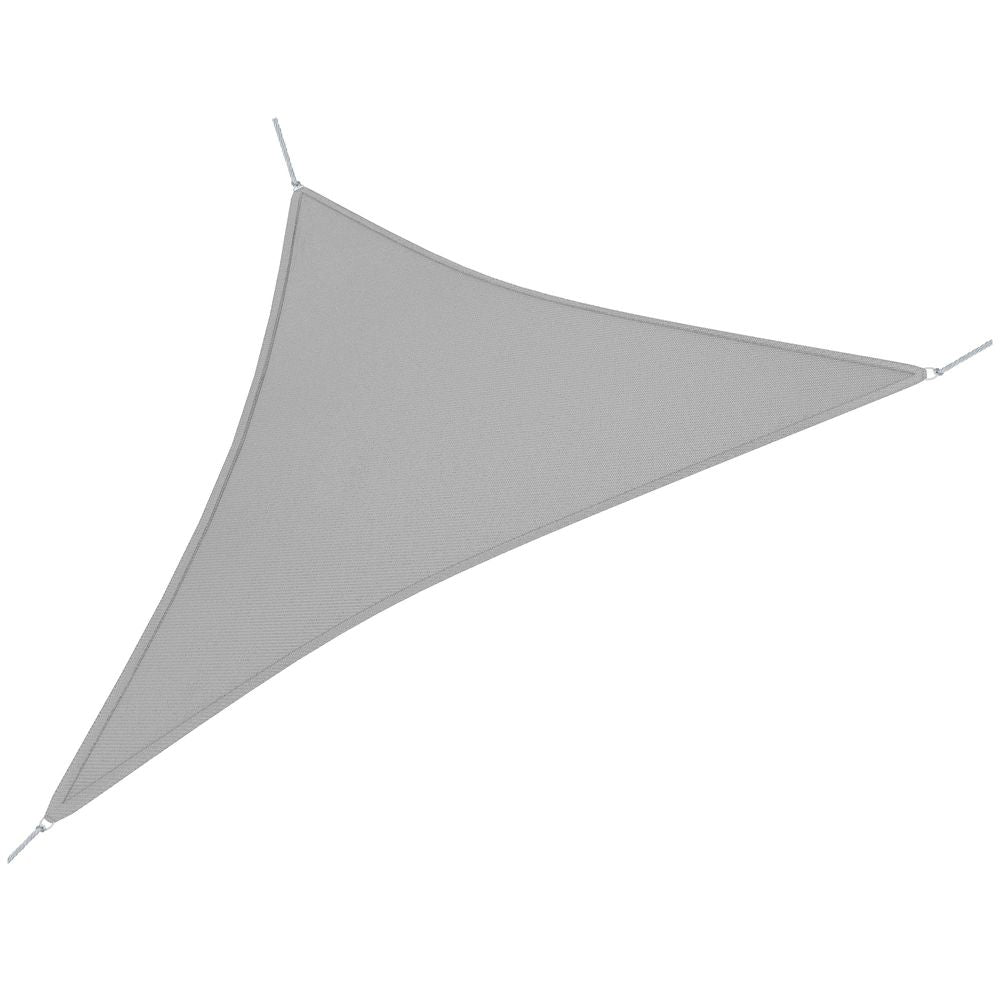 4x4m Triangle Sun Shade Sail UV Protection Ropes UV Block Grey - anydaydirect