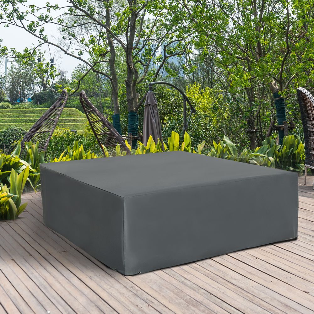 205x192cm Garden Furniture Cover Water UV Resistant Oxford Fabric Grey - anydaydirect