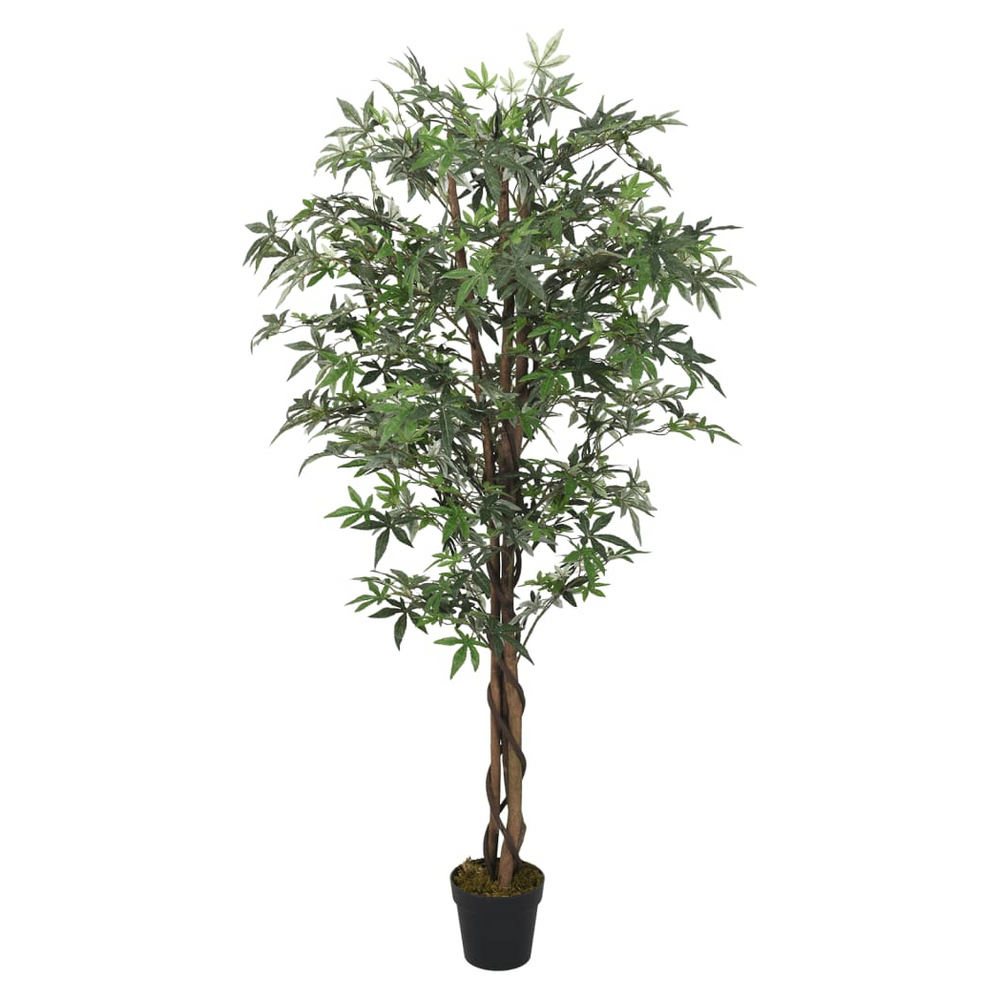 vidaXL Artificial Maple Tree 224 Leaves 80 cm Green - anydaydirect