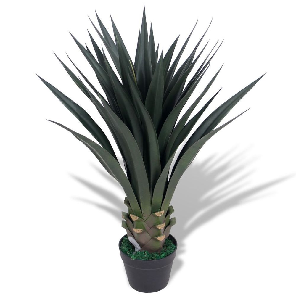 Artificial Yucca Plant with Pot 90 cm Green - anydaydirect