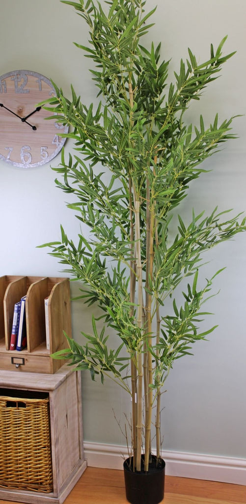 Artificial Bamboo Tree with 7 Real Bamboo Stems, 200cm - anydaydirect