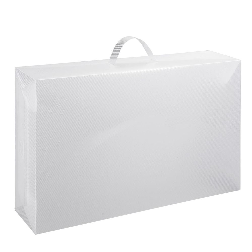 Plastic Transparent Boots Storage Organiser Foldable Box with Handle - anydaydirect