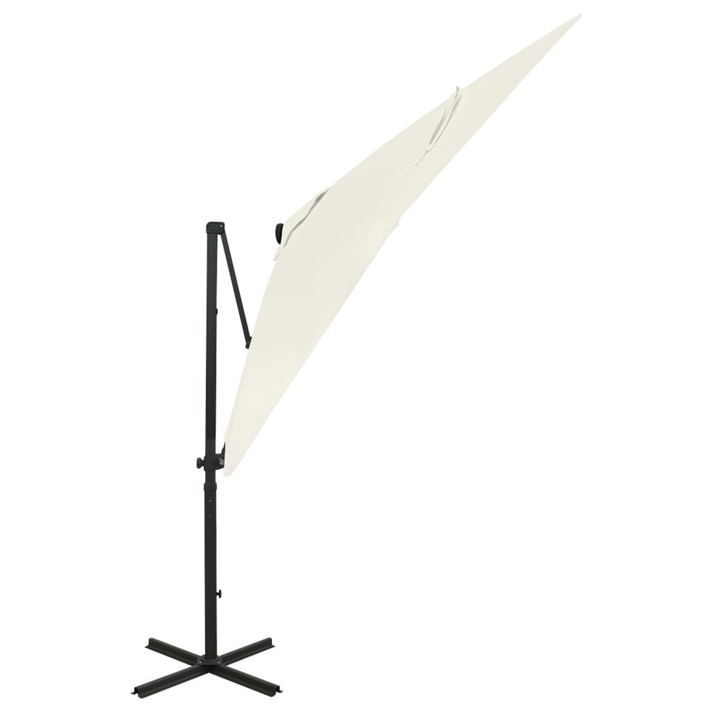 Cantilever Umbrella with Pole and LED Lights  250 cm & 300cm - anydaydirect