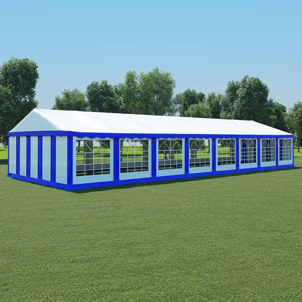Garden Marquee PVC 3x4 m Blue and White - anydaydirect