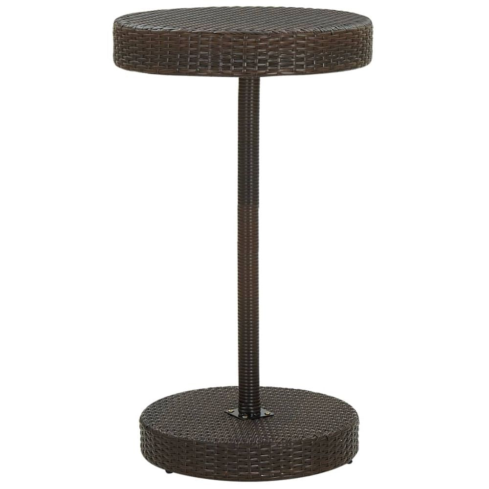 Garden Table Brown 60.5x106 cm Poly Rattan - anydaydirect