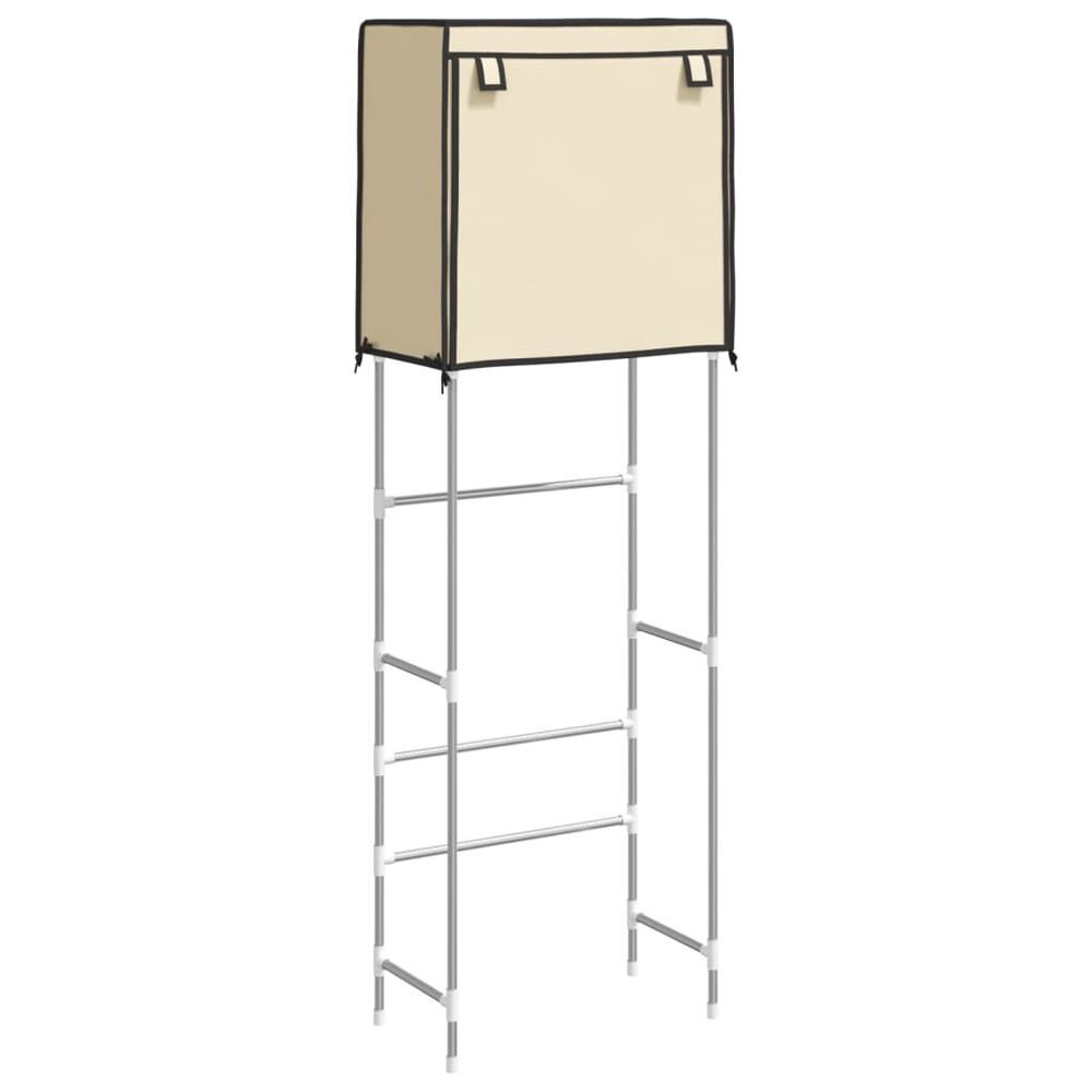 2-Tier Storage Rack over Toilet Cream 56x30x170 cm Iron - anydaydirect