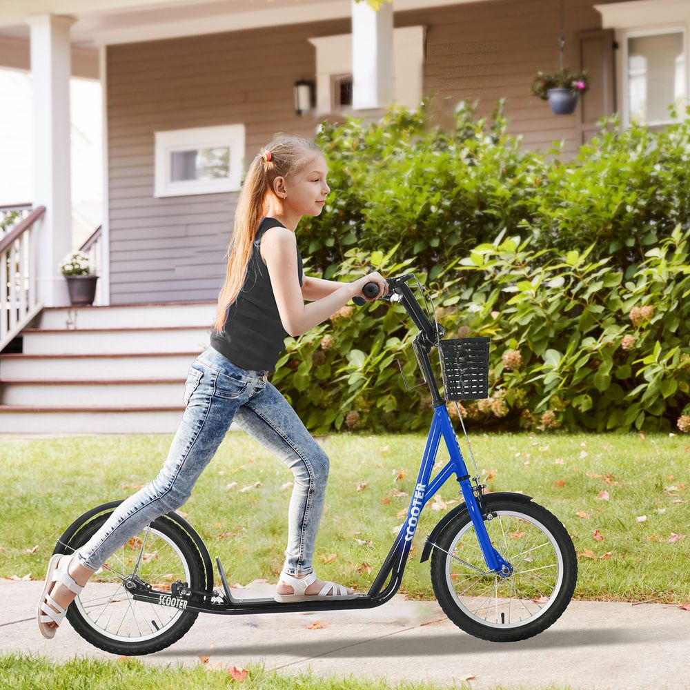 Kids Kick Scooter Teen Ride On Adjustable Children Scooter with Brakes - anydaydirect
