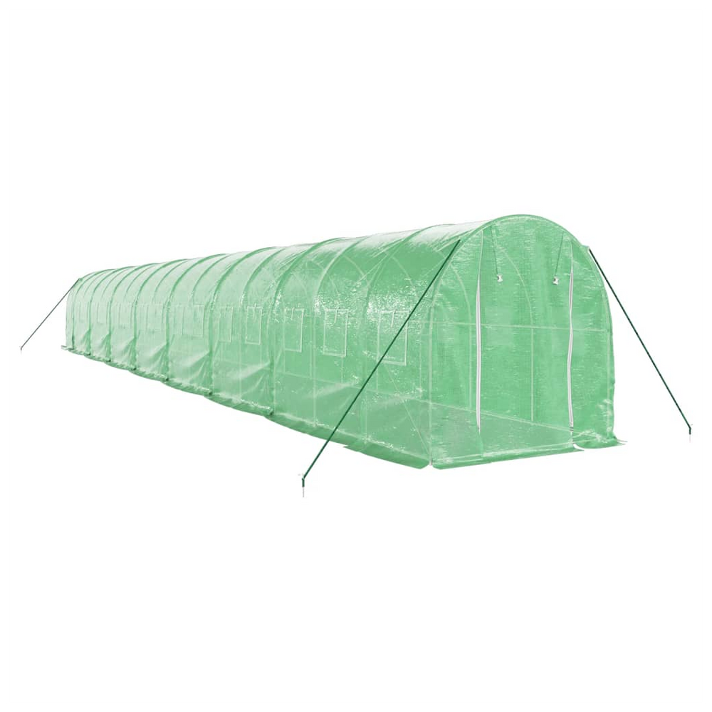vidaXL Greenhouse with Steel Frame Green 32 m² 16x2x2 m - anydaydirect