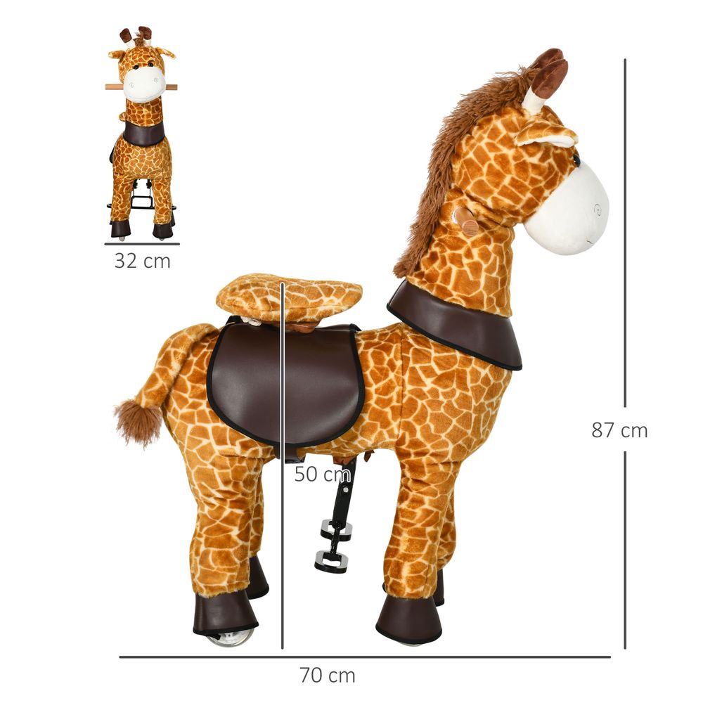 Riding Horse for Kids Ride-On Giraffe Rocking Pony for Ages 3-6 Years - anydaydirect