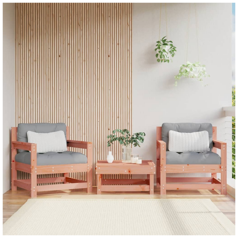 vidaXL Garden Chairs with Cushions 2 pcs Solid Wood Douglas - anydaydirect