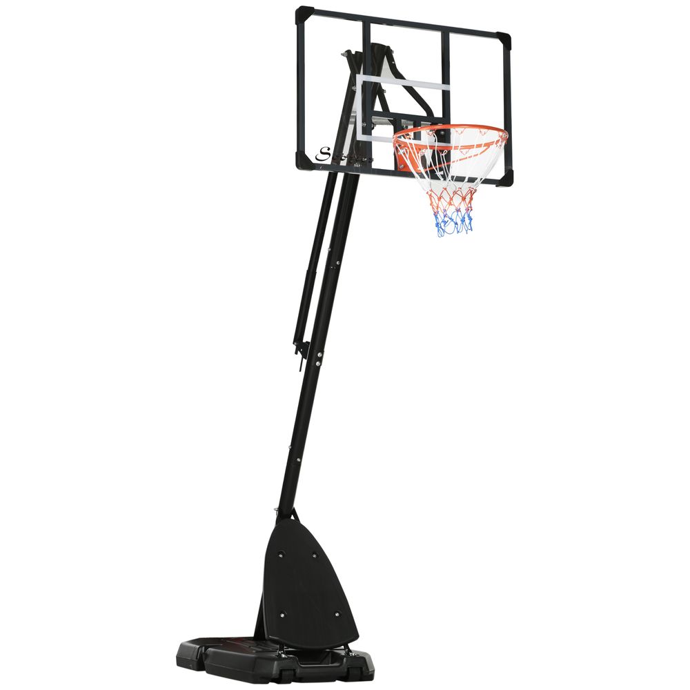 Adjustable Basketball Hoop with Weighted Base, Wheels, 2.4-2.9m - anydaydirect