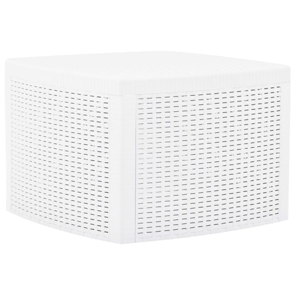 Side Table White 54x54x36.5 cm Plastic - anydaydirect