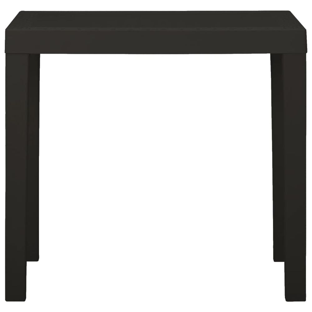 Garden Table Anthracite 79x65x72 cm Plastic - anydaydirect