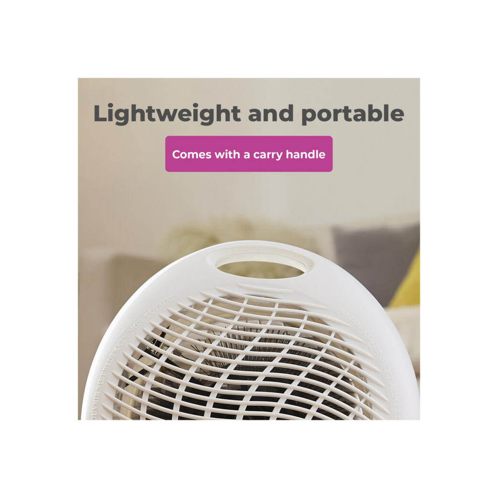 Neo White Portable Heater Electric Fan 2000W - anydaydirect