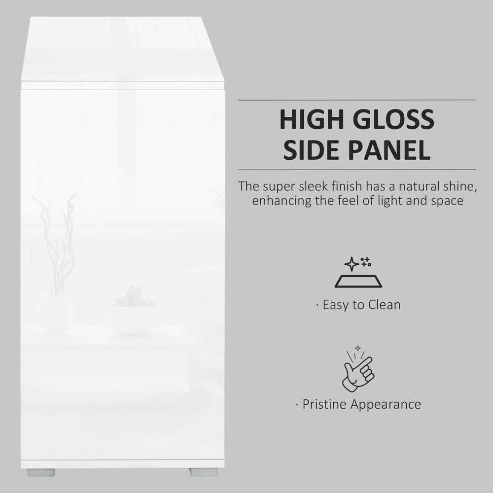 Side Cabinet with 2 Door Cabinet and 2 Drawer for Home Office White - anydaydirect
