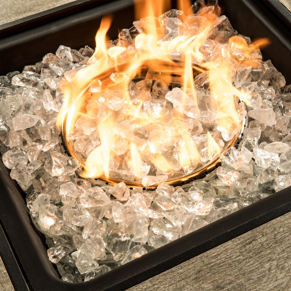 4Kg Lava Rocks for Gas Fire Pit, Tempered Glass, , Clear - anydaydirect