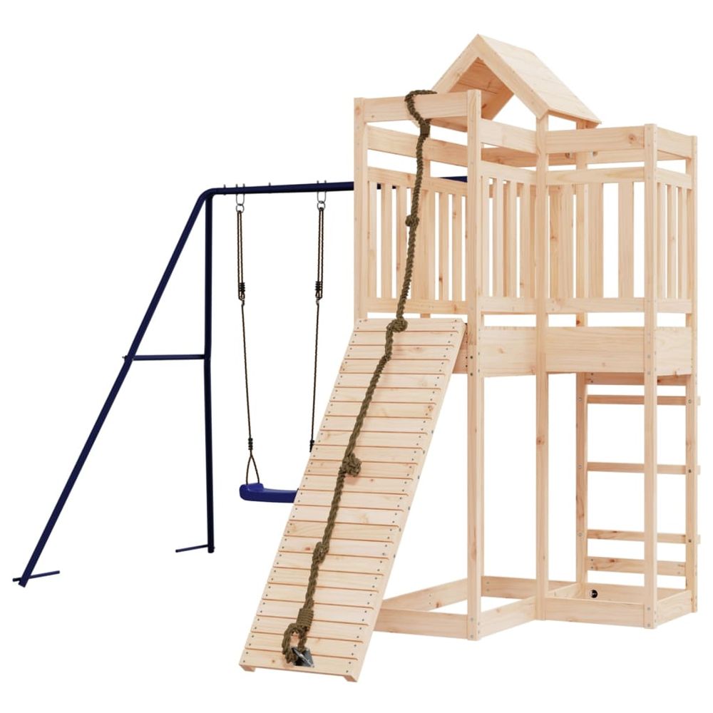 Outdoor Playset Solid Wood Pine - anydaydirect