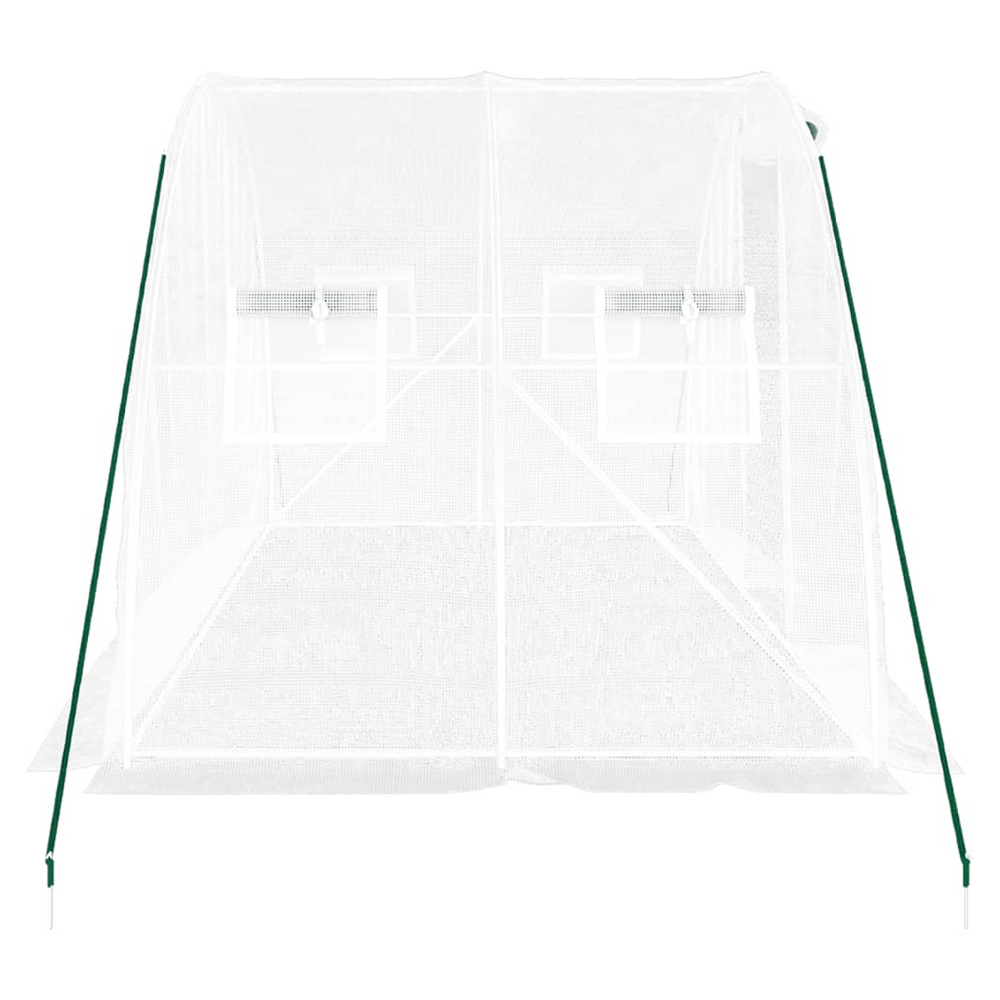 vidaXL Greenhouse with Steel Frame White 8 m² 4x2x2 m - anydaydirect