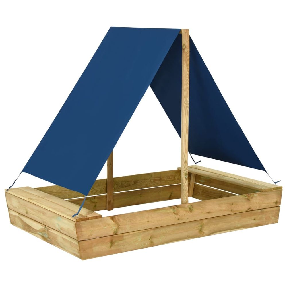 Sandpit with Roof 160x100x133 cm Impregnated Pinewood - anydaydirect