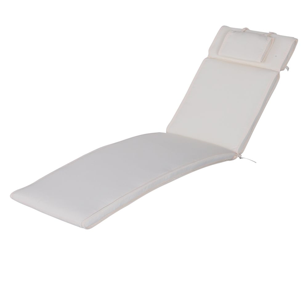 Garden Sun Lounger Chair Cushion Reclining Relaxer - anydaydirect