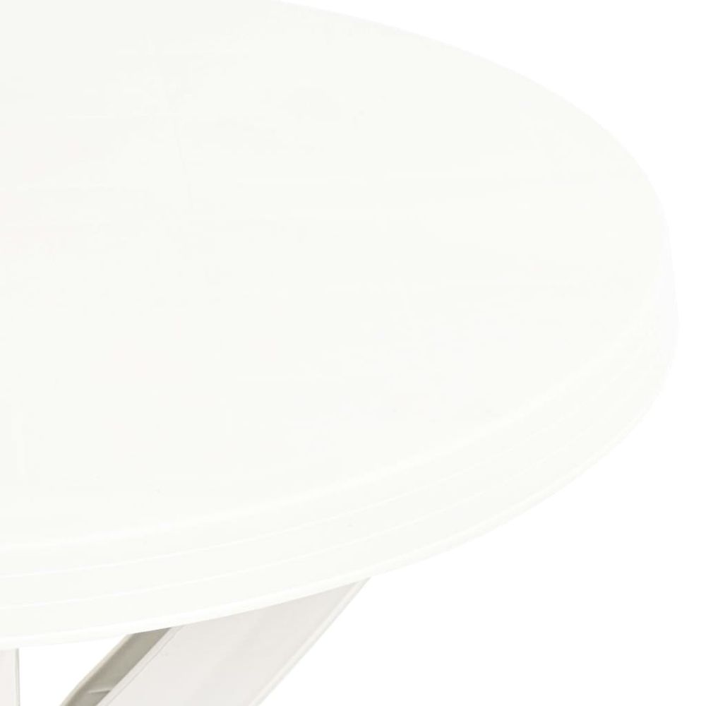 Bistro Table White Ø70 cm Plastic - anydaydirect