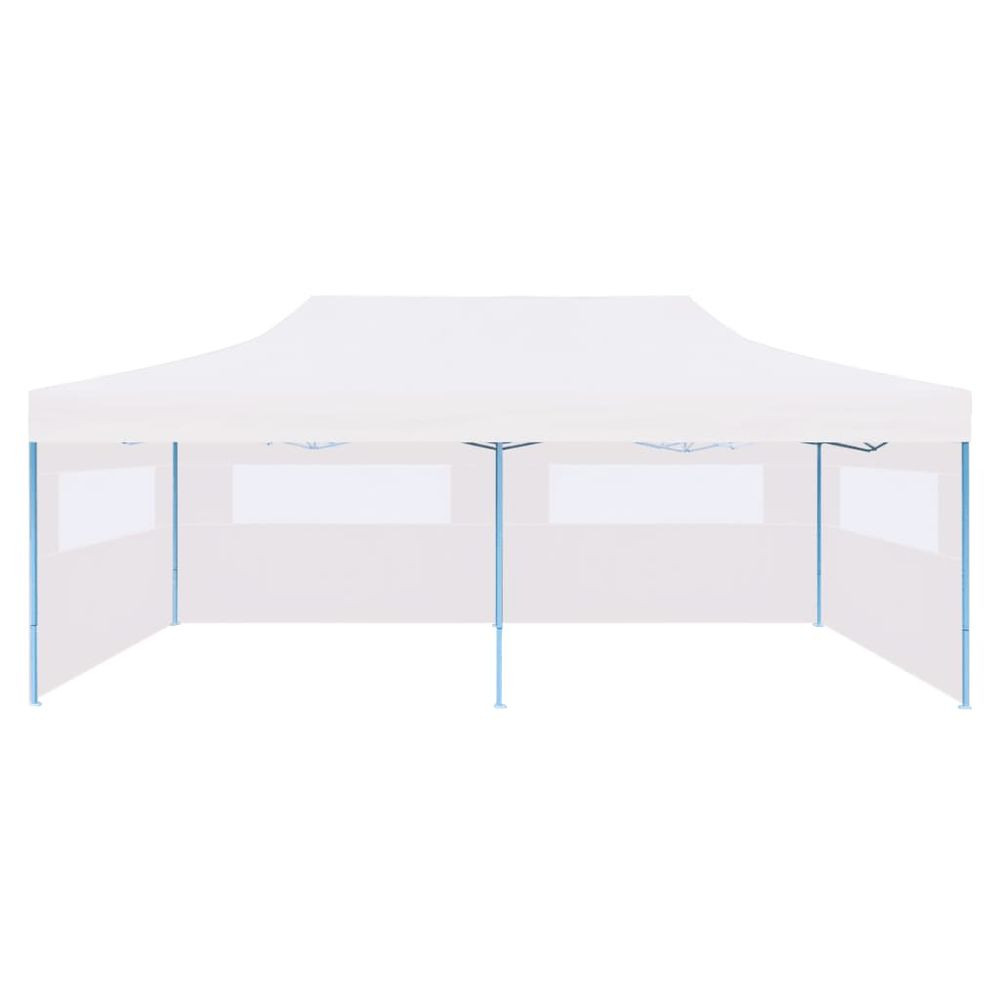 Folding Pop-up Partytent with Sidewalls 3x6 m Steel White - anydaydirect