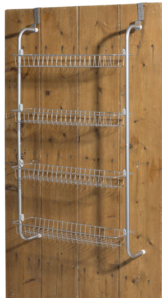 4 Tier Over Door Hanging Rack / Shelves For Pantry Or Storage Cupboard - anydaydirect