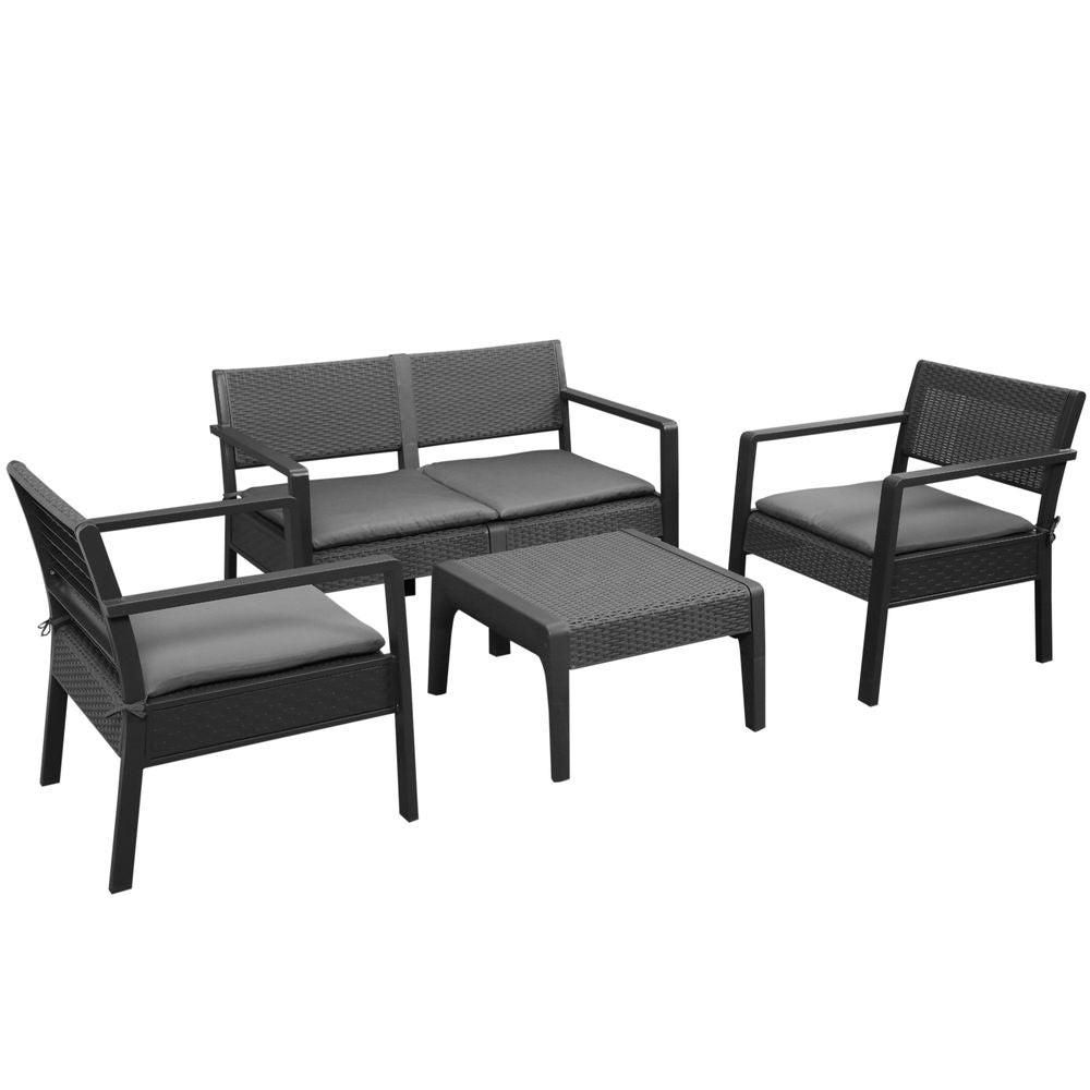 Garden PP Rattan Style Sofa Set, 4 PCS - anydaydirect