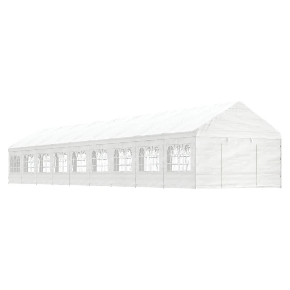 vidaXL Gazebo with Roof White 20.07x4.08x3.22 m Polyethylene - anydaydirect